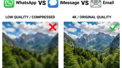 Photo Compression Compared: WhatsApp, iMessage, and Email